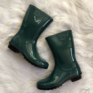 Forest green ugg rain boots